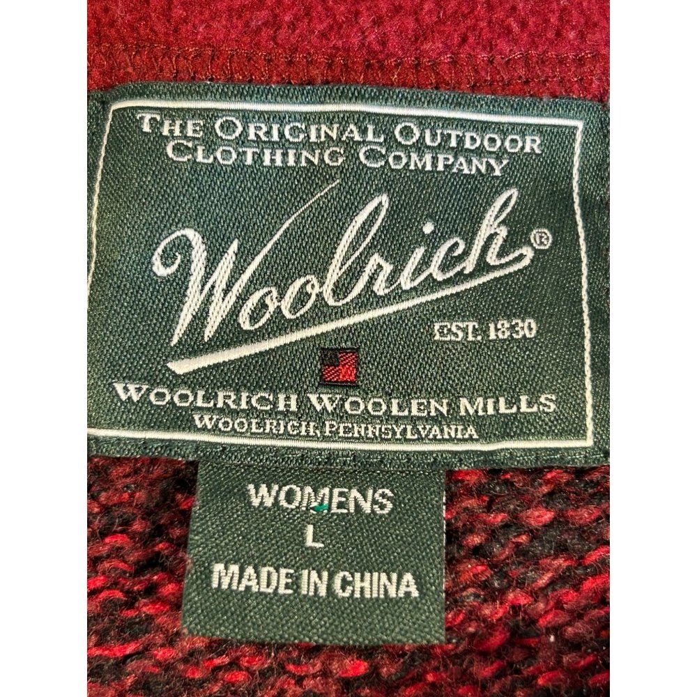 Woolrich 3/4 Zip Women Red Sweater Size Large - Picture 4 of 5